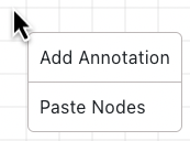 A screen capture of the DaVinci canvas with the CMD+Click context menu showing the Add Annotation option.