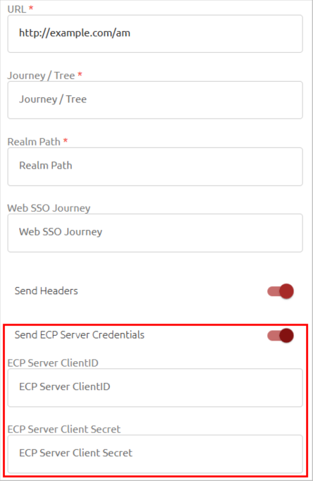 The client ID and secret fields for the PingID plugin.