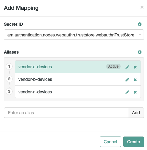 Adding a WebAuthn trust store mapping.