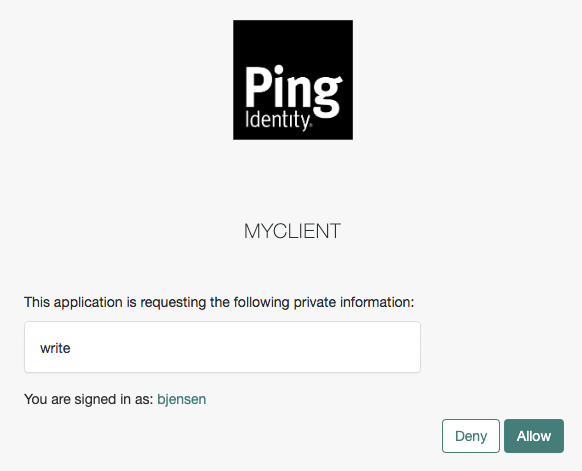 AM lists the scopes requested by the client device, and their values.