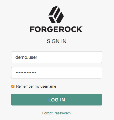 Log in to your corporate account at Example.com, with AM acting as the IdP.