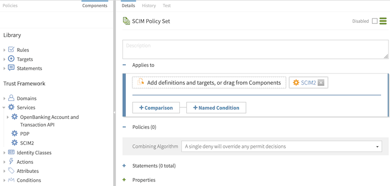 scim policy set progress