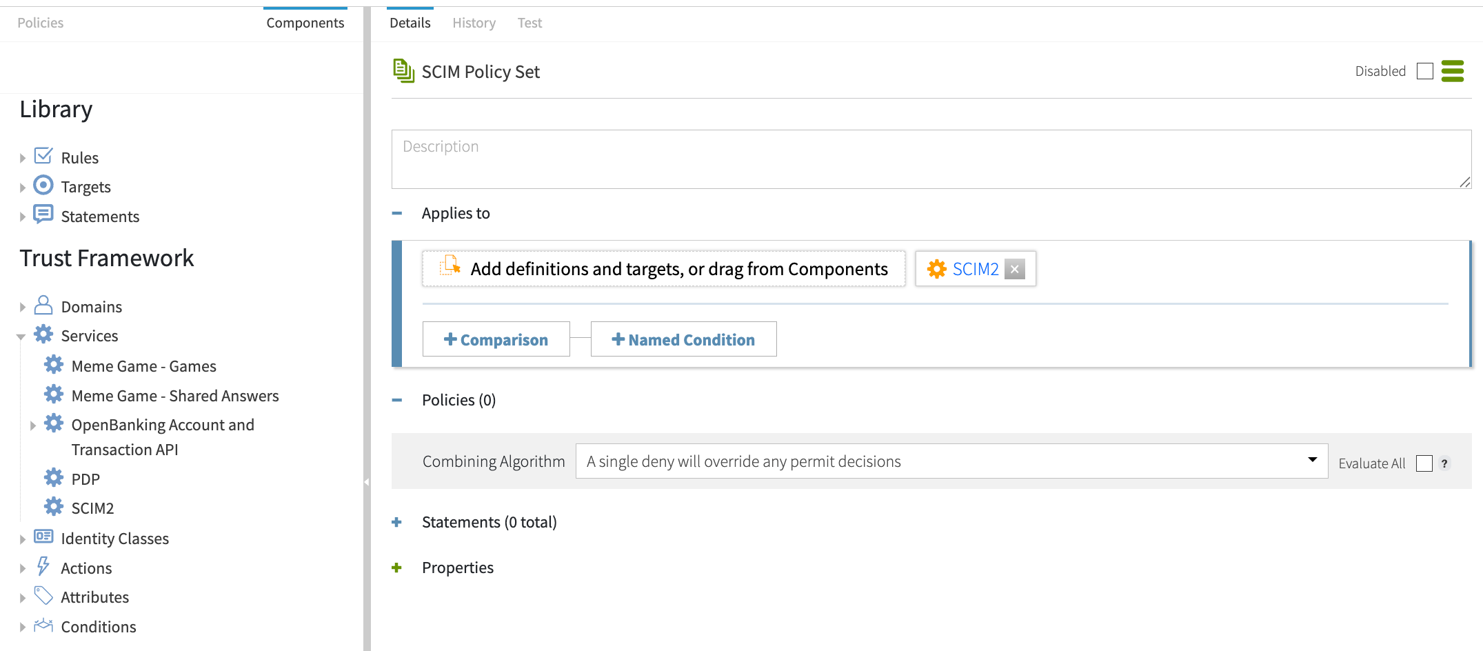 scim policy set progress