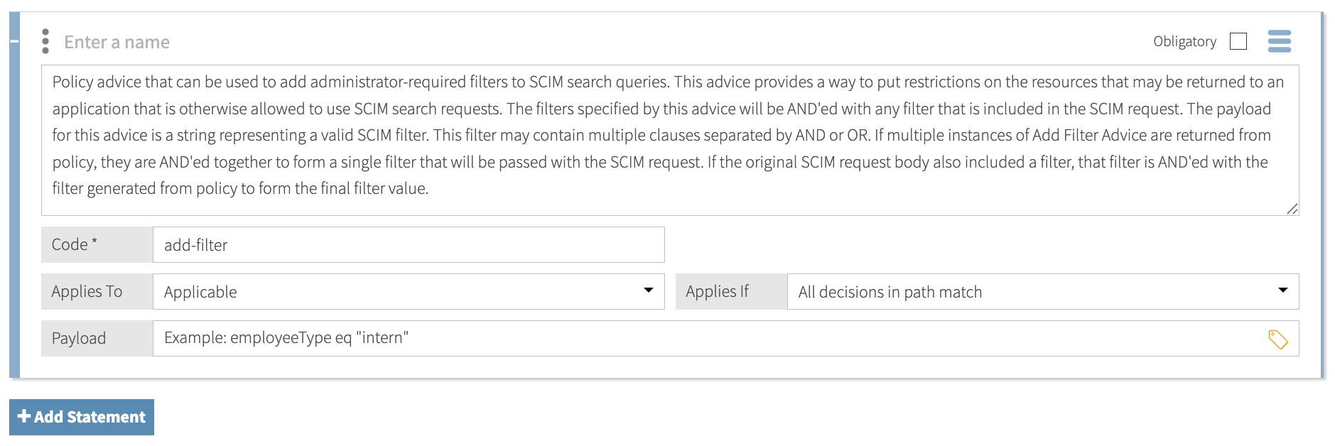 provided statement pre-populated fields
