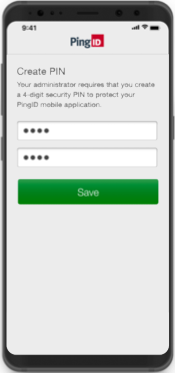 Image showing the window requesting you to Create a PIN for the app