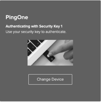 A screen capture of the security key authentication window asking you to use your security key to authenticate.