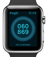 Screen capture of an Apple watch displaying a one-time passcode.