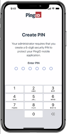 Image showing the window requesting you to Create a PIN for the app