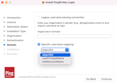 Mac login installation - username mapping