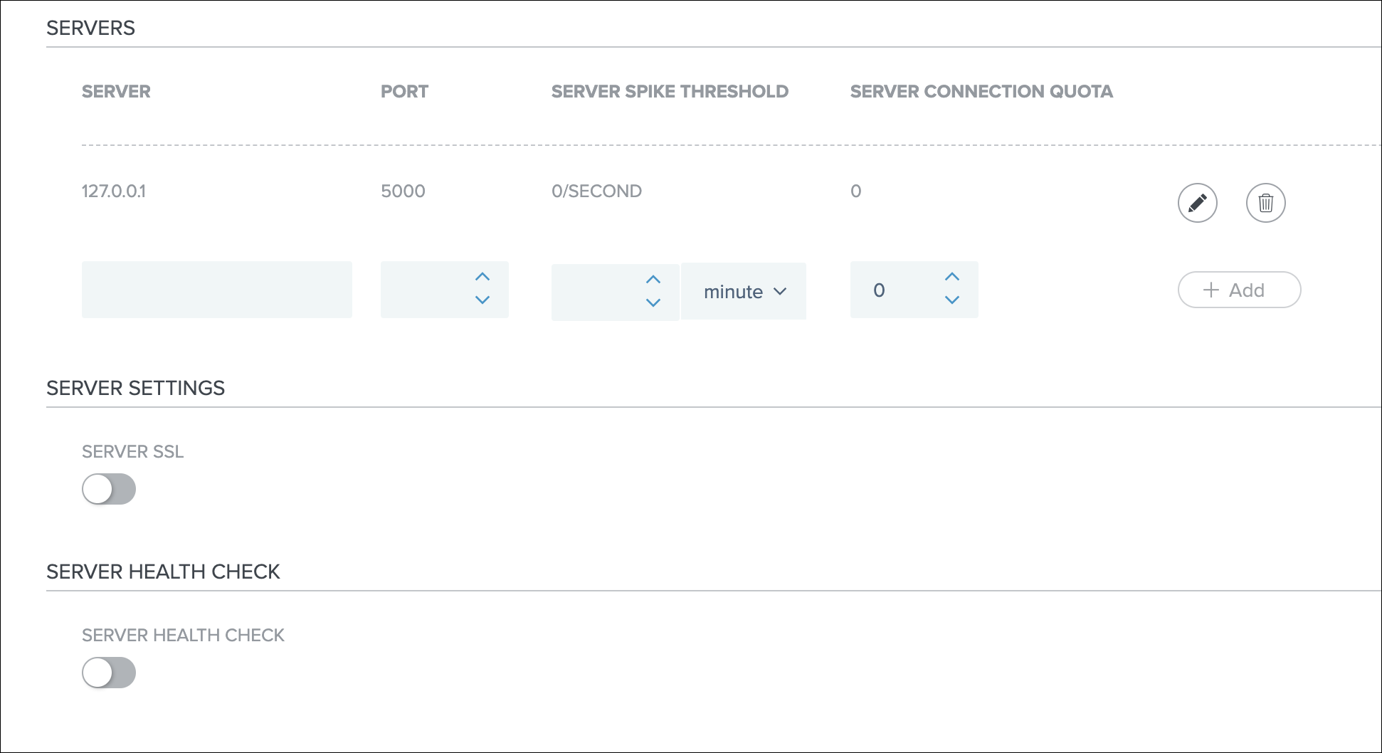 Screen capture of PingIntelligence servers.