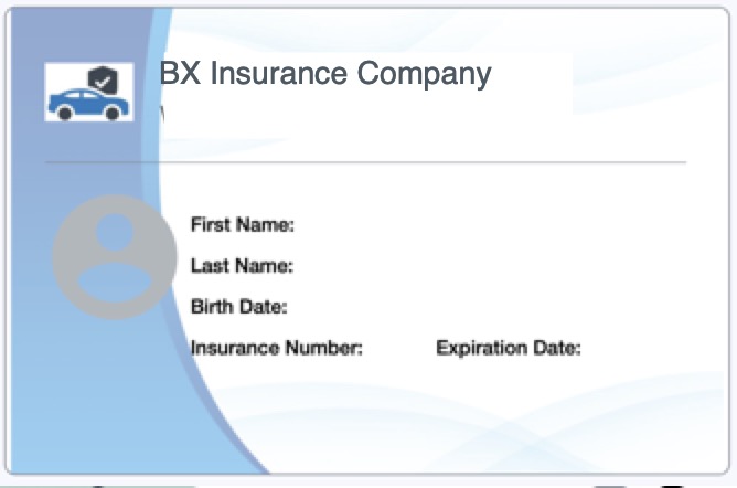 An image showing an example of a credential for an insurance company