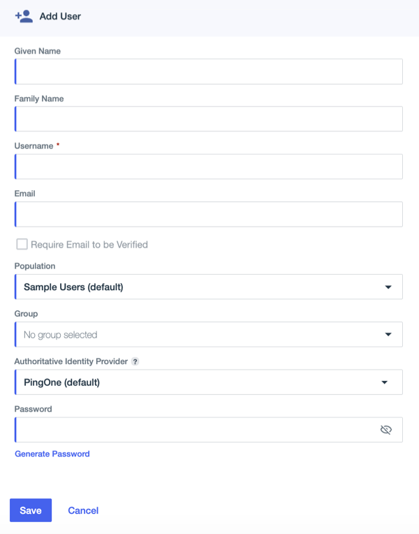 Add user page