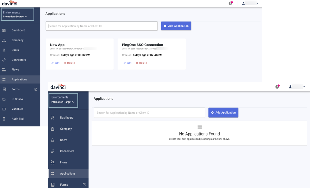 A screenshot of the Test Registration, Password Reset, and Recovery flow in the Promotion-Source environment showing that there are four versions of the flow and Version 3 is the deployed version.