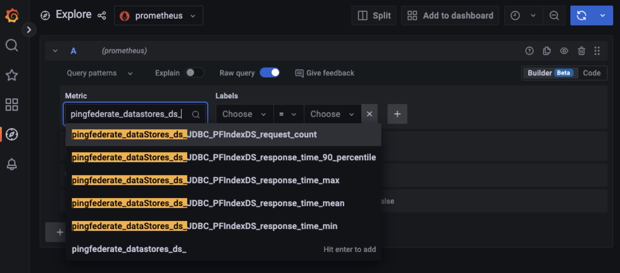 A screen capture of the Explore dashboard.