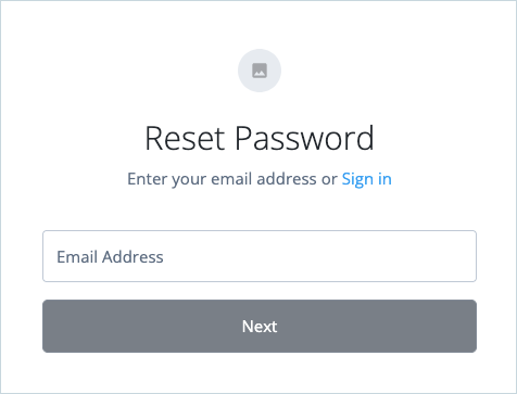 Forgot Password page