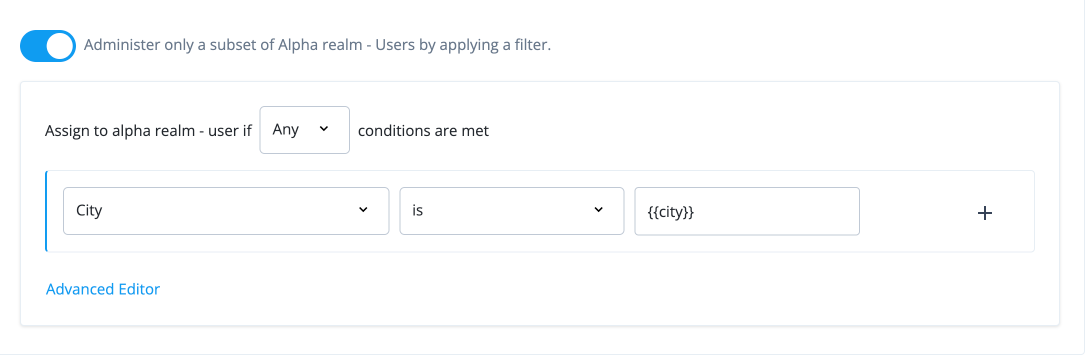 Dynamic internal role assignment modal matching the manager’s city property with any users from the same city.