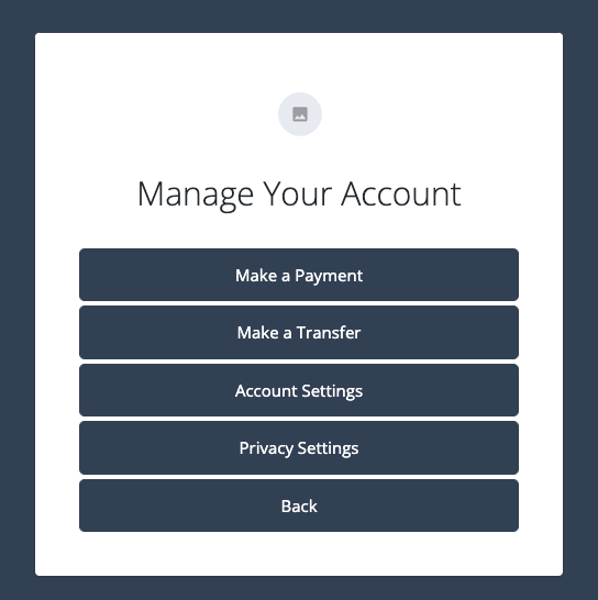 Manage Your Account page