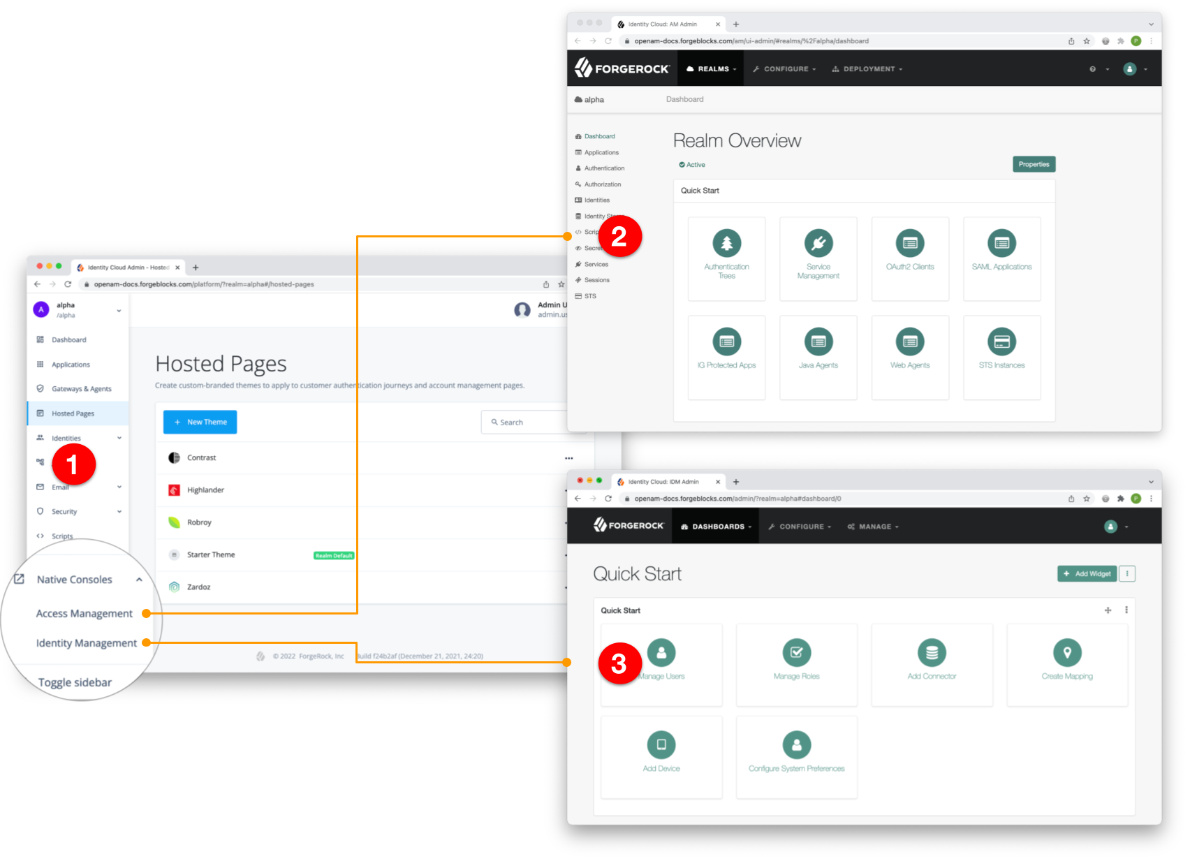 idcloudui admin consoles