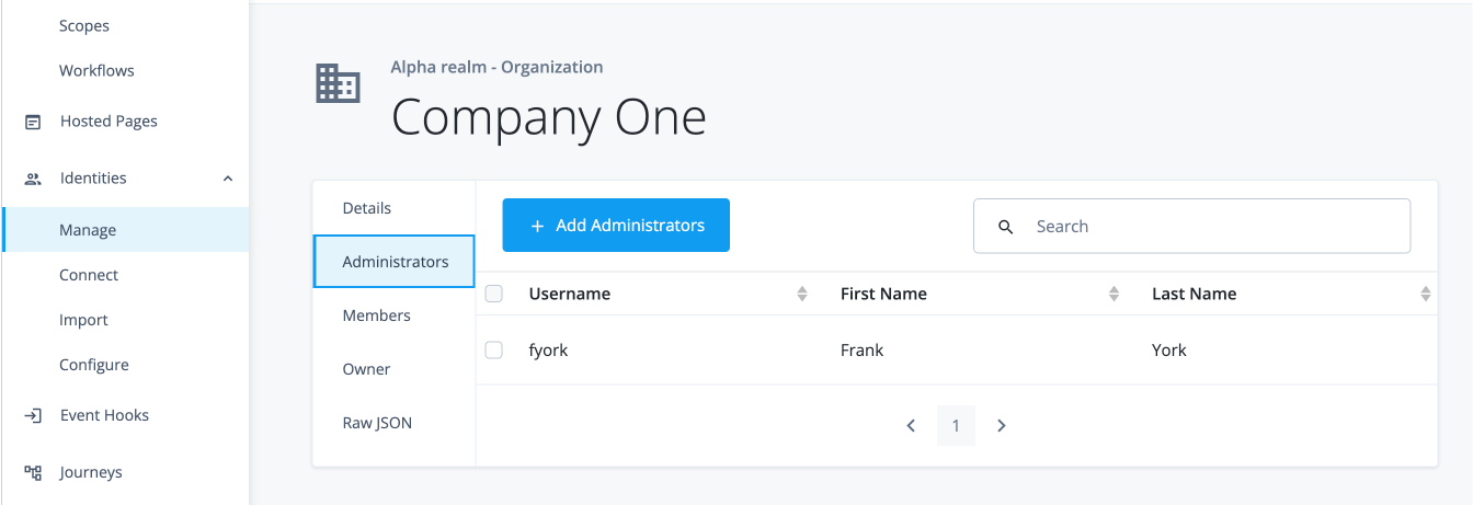 Add organization admins in Advanced Identity Cloud admin UI