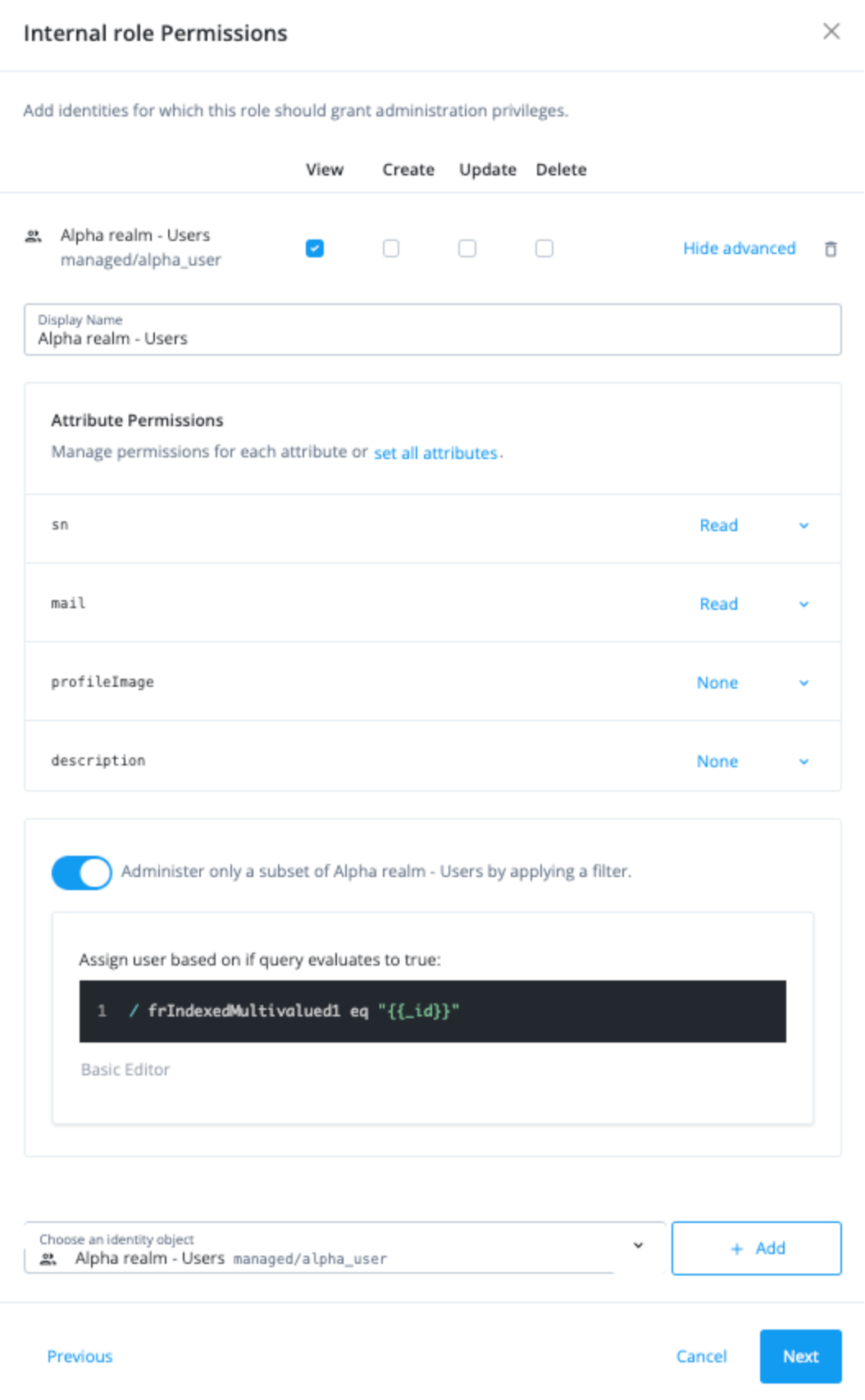 governance internal role permissions requestDirects