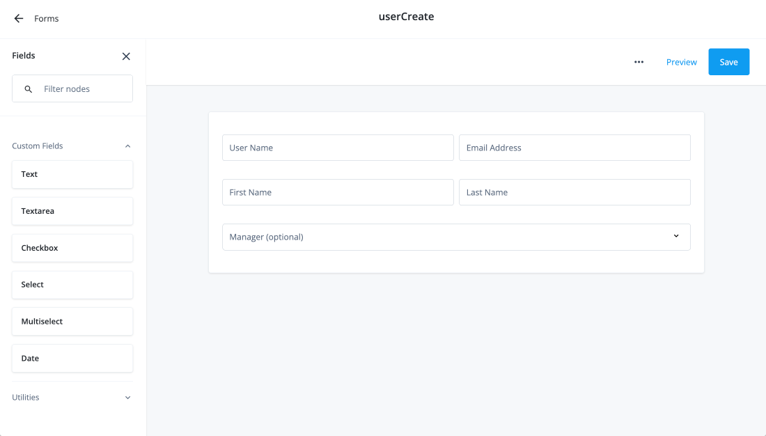 User create form