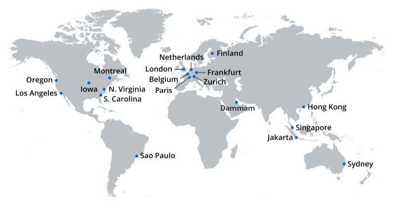 Global region map