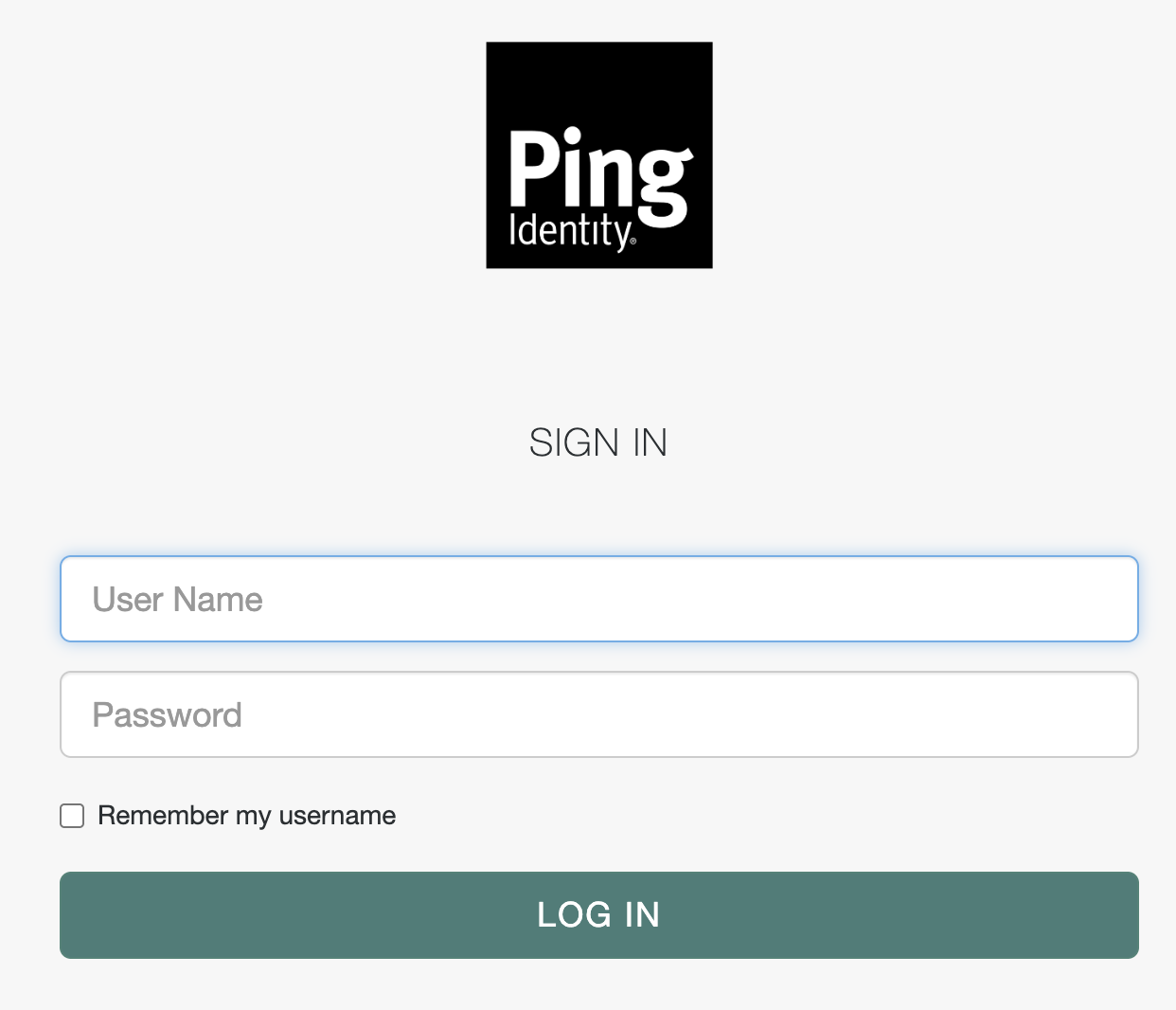 XUI login page
