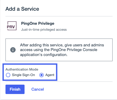 A screenshot showing the Add a Service list with p1privilege selected.