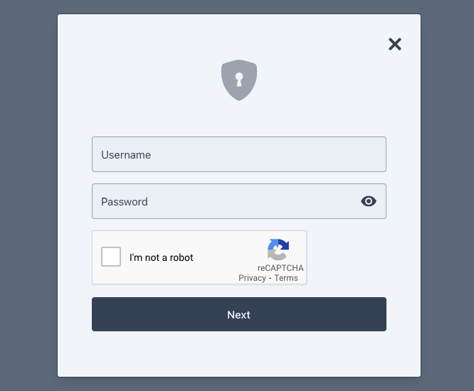 Login Widget handling reCAPTCHA v2 in a page node