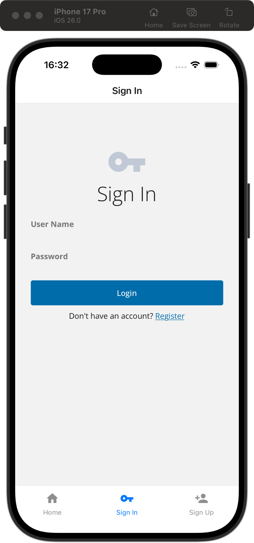 Handling the username and password callbacks of the journey