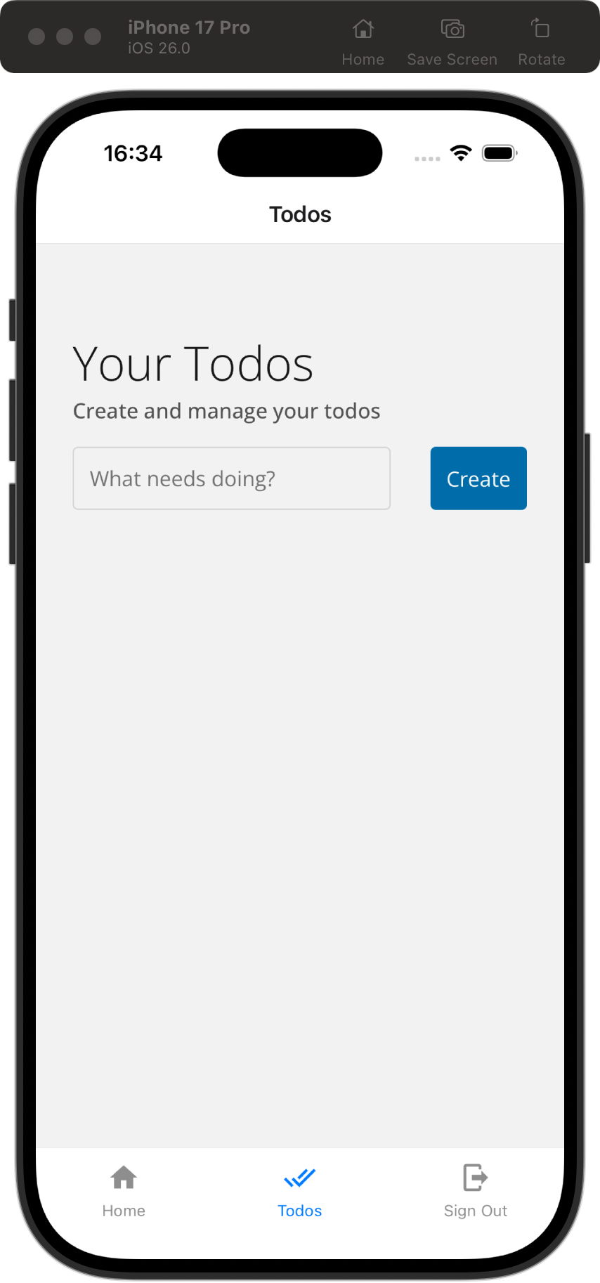 View or add todo items